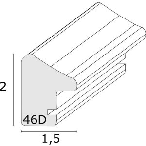 S46DF1 Cadre photo en blanc avec bord argenté 10x15 cm