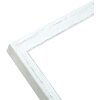 S46DF1 Cadre photo en blanc avec bord argenté 10x15 cm