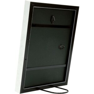 S46DF1 Cadre photo blanc avec bord argenté 13x13 cm