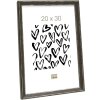 S46DF2 Cadre photo en noir avec bord argenté 10x15 cm