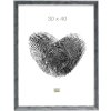 S46DF7 Cadre photo gris avec bord argenté 15x20 cm