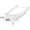 S46EE1 Cadre en bois blanc avec bord argenté 20x30 cm