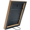 S46JH1 Cadre en bois blanc avec bordure couleur bois 15x20 cm