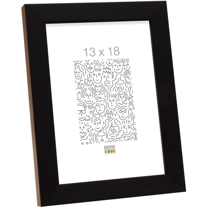 Deknudt S46JH2 cadre en bois noir avec bordure couleur bois 15x20 cm