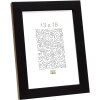 Deknudt S46JH2 cadre en bois noir avec bordure couleur bois 15x20 cm