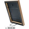 Deknudt S46JH2 cadre en bois noir avec bordure couleur bois 15x20 cm