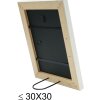 S46KF1 Cadre en bois blanc avec liseré de perles 10x15 cm