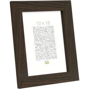 S49BH2 Cadre photo en bois foncé 15x20 cm