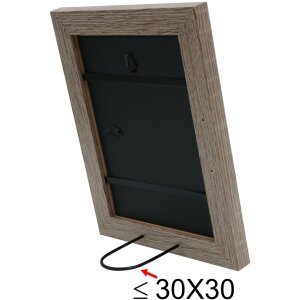 S49BH3 Cadre photo en bois gris 15x15 cm