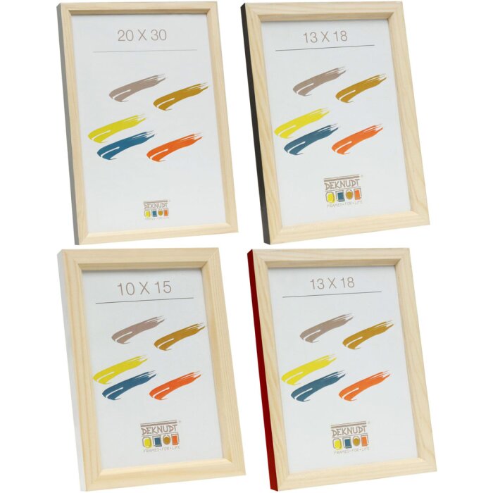 S233H1 Cadre en bois avec bord extérieur coloré