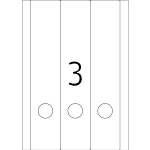 Étiquettes classeur A4 blanches 59x297 mm Movables-amovibles papier mat opaque 75 pcs.