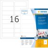 Étiquettes A4 blanches 88,9x33,8 mm Movables-amovibles papier mat 1600 pcs.