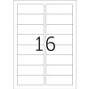 Étiquettes A4 blanches 88,9x33,8 mm Movables-amovibles papier mat 1600 pcs.
