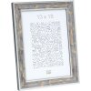 S40JE7 Cadre en bois gris avec des nuances de doré et de gris foncé
