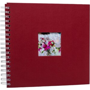 HNFD Album spirale Khari rosso nervuré 24x25 cm 50...