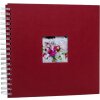 HNFD Album spirale Khari rosso nervuré 24x25 cm 50 pages blanches