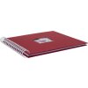 HNFD Album spirale Khari rosso nervuré 24x25 cm 50 pages blanches