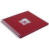 HNFD Album spirale Khari rosso nervuré 24x25 cm 50 pages blanches