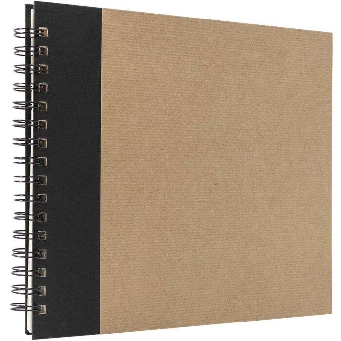 Panodia Album spirale Eskis noir 23x27 cm 60 pages blanches