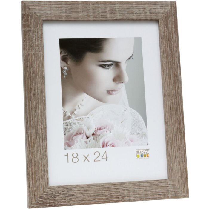 S49BH3 Cadre photo en bois gris