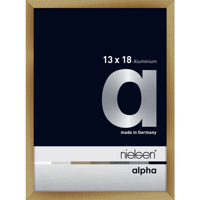 Cadre photo aluminium Nielsen Alpha 13x18 cm brushed amber