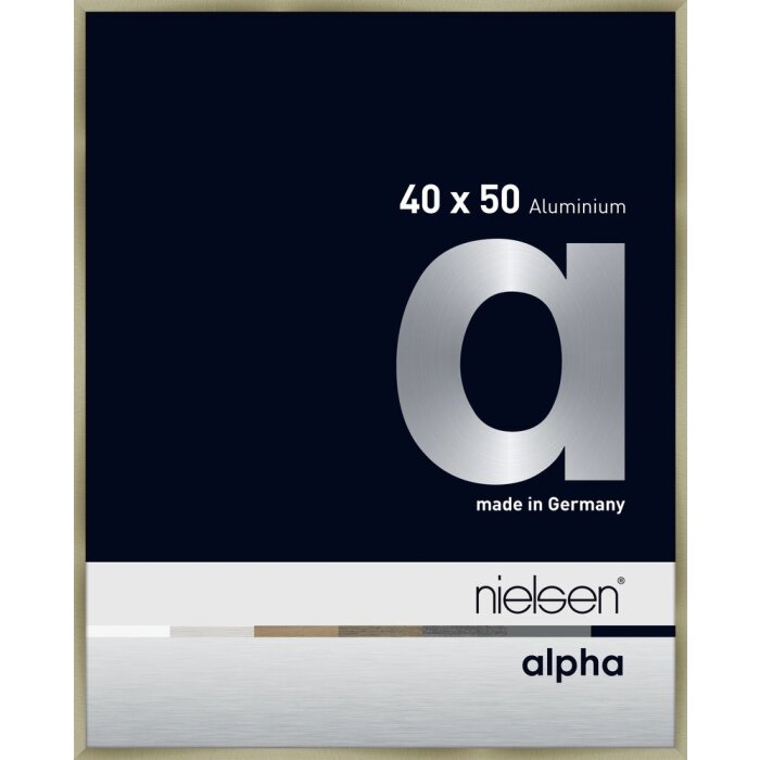 Cadre photo Nielsen aluminium Alpha 40x50 cm inox brossé