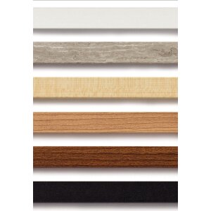 Stockholm 3D cadre en bois 30x30 cm double passe-partout noir