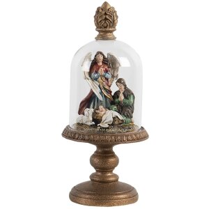 Cloche en verre avec décoration Ø 9x21 cm...