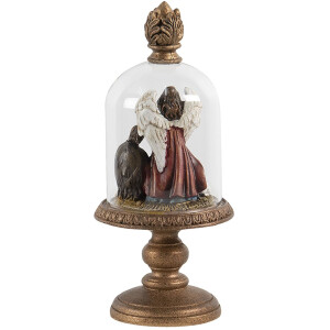 Cloche en verre avec décoration Ø 9x21 cm...