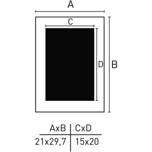 Accent Bois Cadre photo Aura 21x30 cm noir