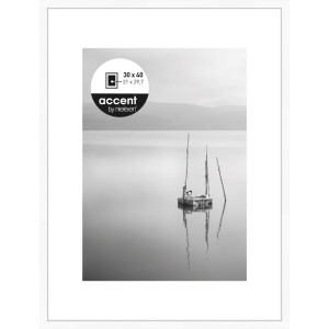 Accent Bois Cadre photo Aura 30x40 cm blanc