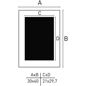 Accent Bois Cadre photo Aura 30x40 cm blanc