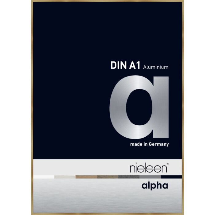 Cadre photo aluminium Nielsen Alpha TCSC 60x84 cm brushed amber