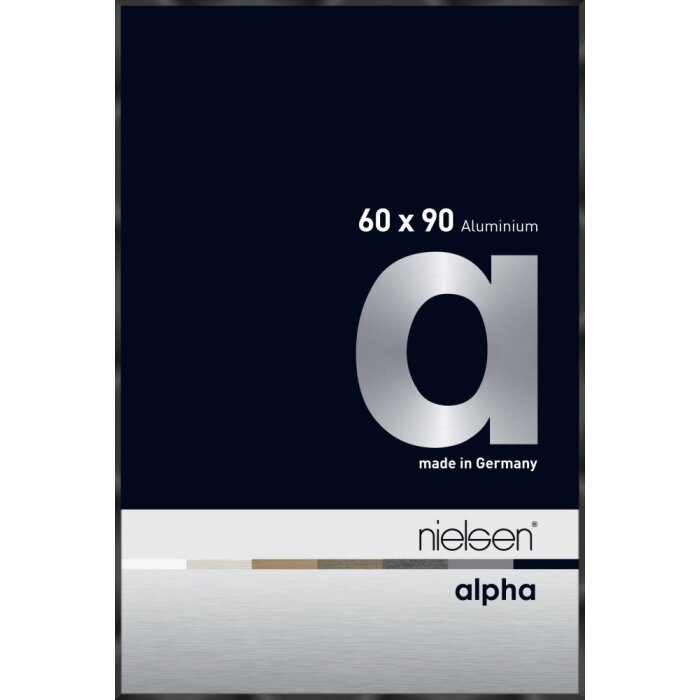 Cadre photo aluminium Nielsen Alpha TCSC 60x90 cm anodisé noir brillant