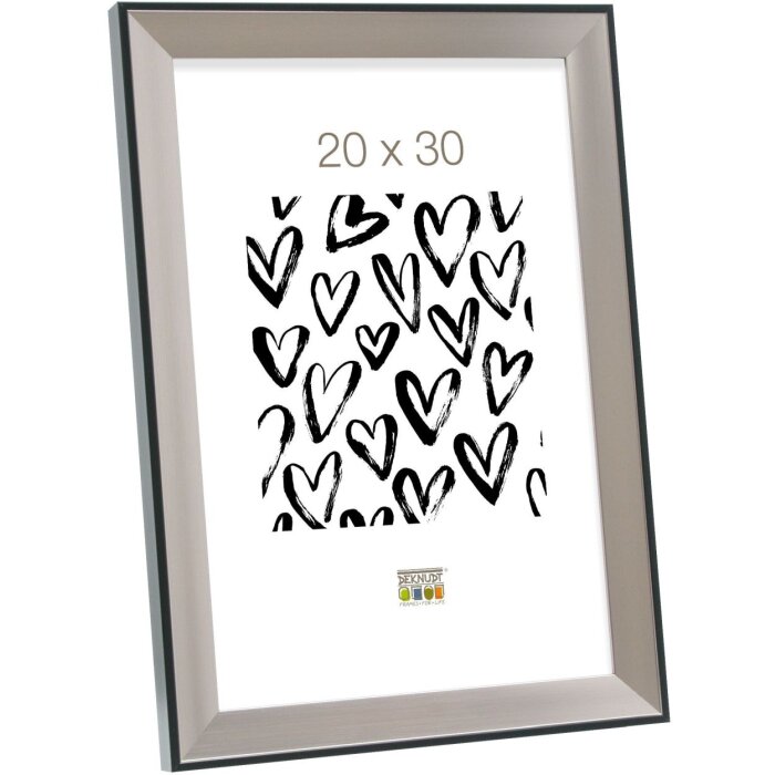Cadre plastique S45FD2 argent 18x24 cm verre antireflet