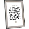 Cadre plastique S45FD2 argent 18x24 cm verre antireflet