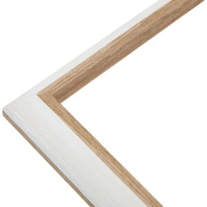 Cadre plastique S46WG blanc bord naturel 10x15 cm