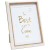 Cadre plastique S46WG blanc bord naturel 10x15 cm