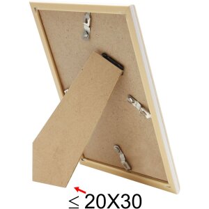 Cadre plastique S46WG naturel clair bord blanc 10x15 cm