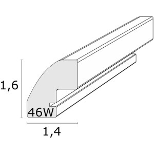 Cadre plastique S46WG naturel clair bord blanc 10x15 cm