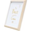 Cadre plastique S46WG naturel clair bord blanc 10x15 cm
