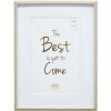 Cadre plastique S46WG naturel clair bord blanc 10x15 cm