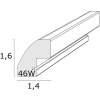 Cadre plastique S46WG naturel clair bord blanc 10x15 cm