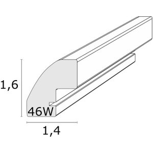 Cadre plastique S46WG naturel clair bord blanc 20x30 cm