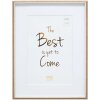 Cadre plastique S46WG naturel bord blanc 13x18 cm