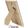 Cadre plastique S46WG naturel bord blanc 13x18 cm