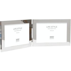 Cadre double S57MQ1 argent brillant 2 photos 10x15 cm...