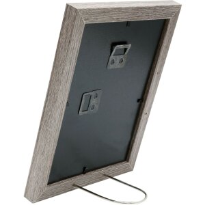 Cadre en bois S66KH3 brun-gris 20x25 cm avec passe-partout
