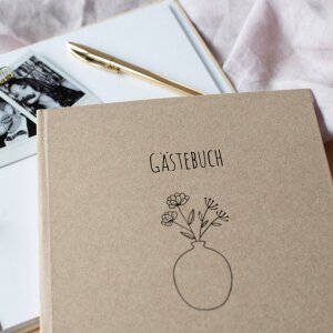 Livre dor Fleurs pour toi 23x25 cm 176 pages blanches