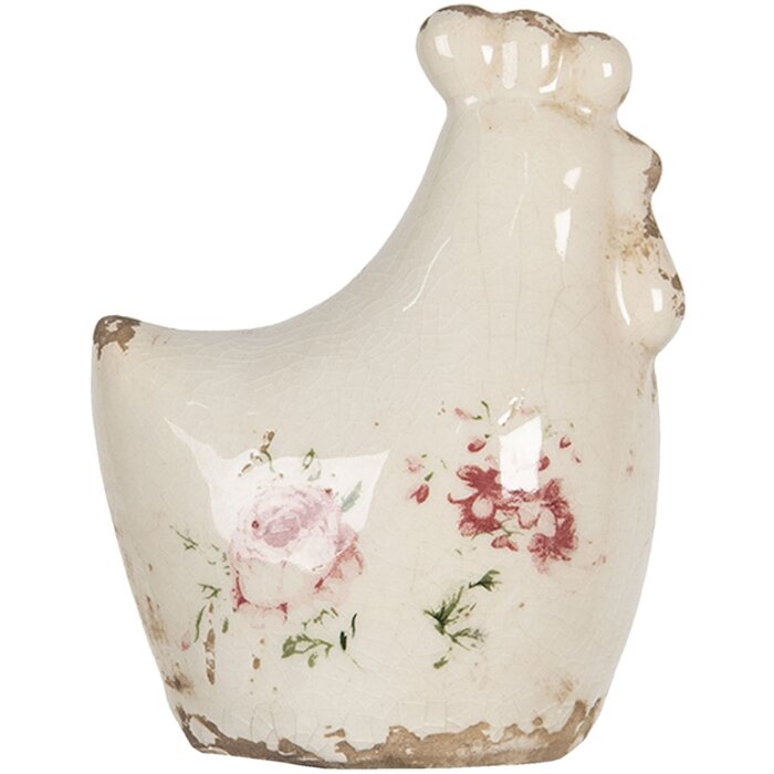 Décoration Poulet 9x6x11 cm crème 6CE1185
